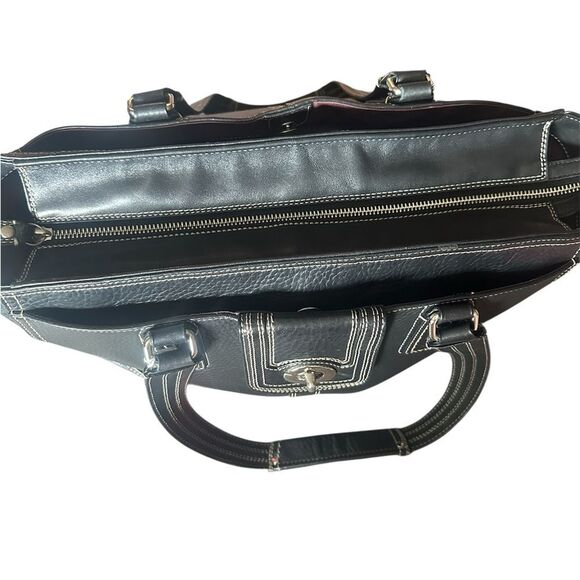 Coach Black Pebble Leather Tote Bag - Picture 13 of 15